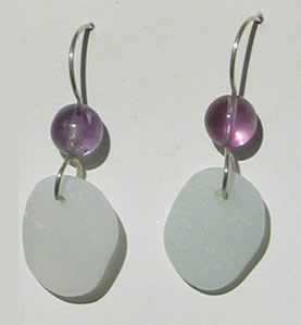 Flourite and white french hooks